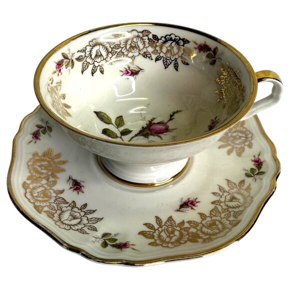 Vintage Eschenbach Bavaria Germany Bone China Tea Cup & Saucer Plate Trio Set - Picture 5 of 14